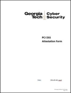 PCI-DSS Attestation Form